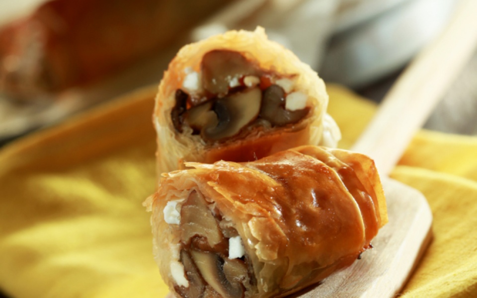 Mushroom and goat cheese strudel | Yiannis Lucacos