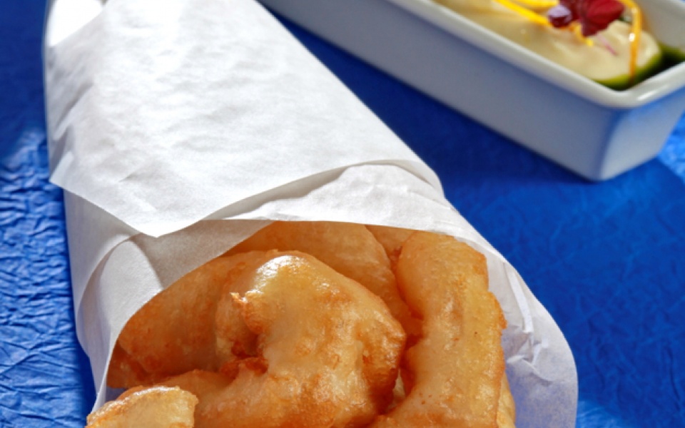 Sea-bream in beer batter with citrus mayonnaise | Yiannis Lucacos